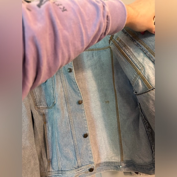 HANDPAINTED JOAN STUDWELL JACKET - Indy 500 - 1996 Vintage Denim Jacket - Picture 8 of 8